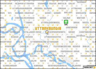 map of Uttar Kāundia