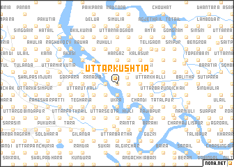 map of Uttar Kushtia