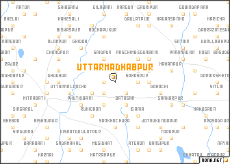 map of Uttar Mādhabpur