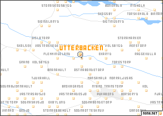 map of Utterbäcken