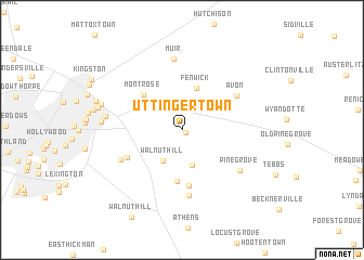 map of Uttingertown