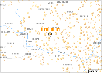 map of Utulovići