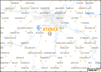 map of Útušice