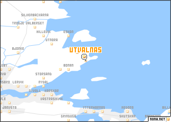 map of Utvalnäs