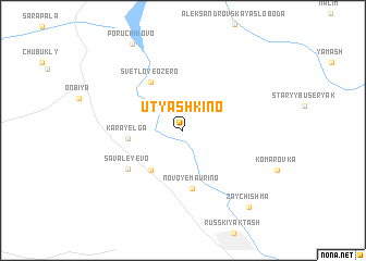 map of Utyashkino