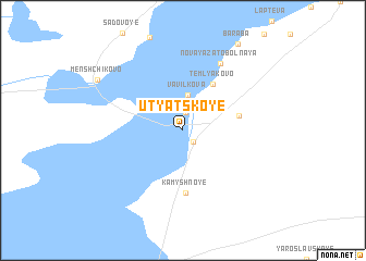 map of Utyatskoye