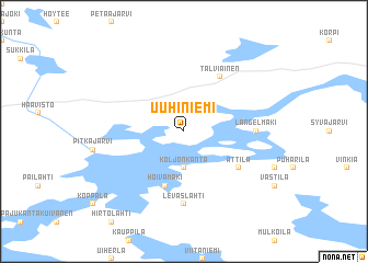 map of Uuhiniemi