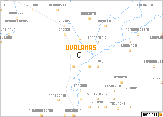 map of Uvalamas