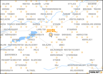 map of Úval