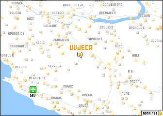 map of Uvjeća