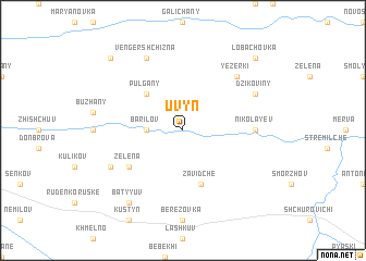 map of Uvyn