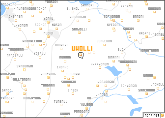 map of Uwŏl-li