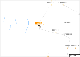 map of Uxmal