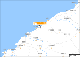 map of Uyagawa