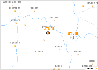 map of Uyuni