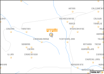 map of Uyuni