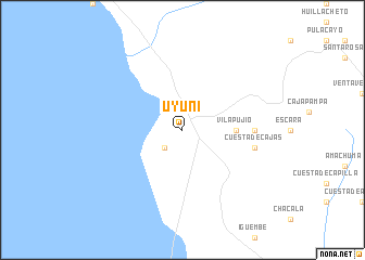 map of Uyuni