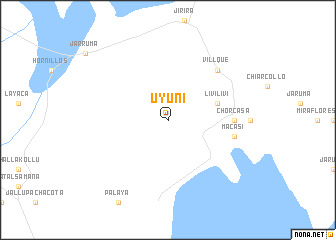 map of Uyuni