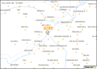 map of Ūzān