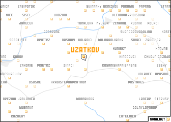 map of U Zátkov