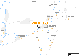 map of Uzbekistan