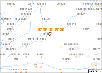 map of Uzbekkurgan