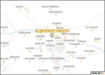 map of Uzbekpustakent