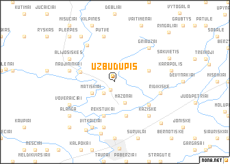 map of Užbūdupis