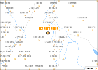 map of Užbutėnis