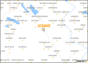 map of Uzdowo