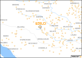 map of Uzelci