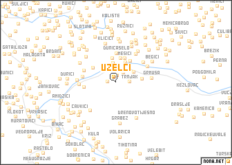 map of Uzelci