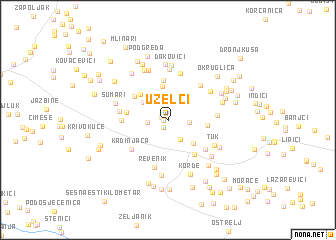 map of Uzelci