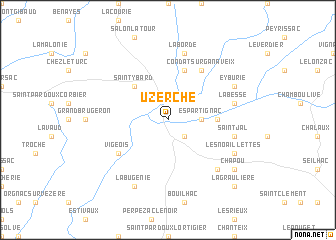 map of Uzerche