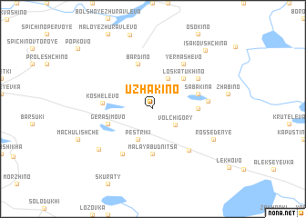 map of Uzhakino