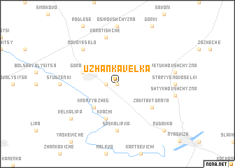 map of Uzhanka-Velʼka