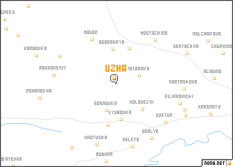 map of Uzha