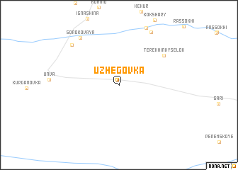 map of Uzhegovka