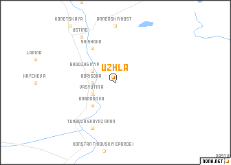 map of Uzhla