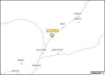 map of Uzhnu