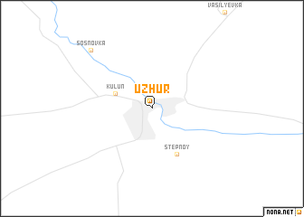 map of Uzhur