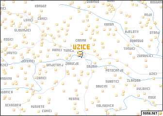 map of Užice