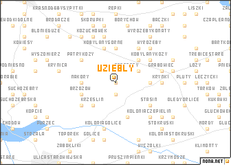 map of Uziębły