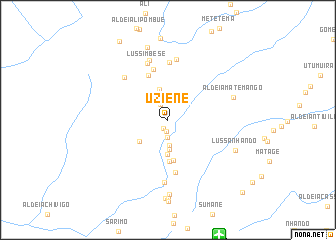 map of Uziene