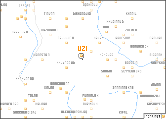 map of Ūzī