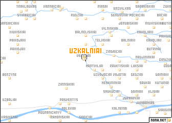 map of Užkalniai