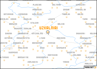 map of Užkalniai