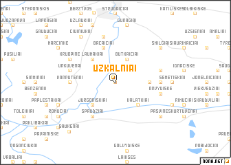 map of Užkalniai