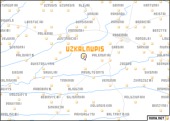 map of Užkalnupis