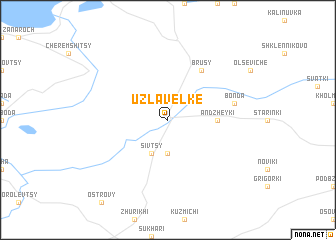 map of Uzla Velʼke